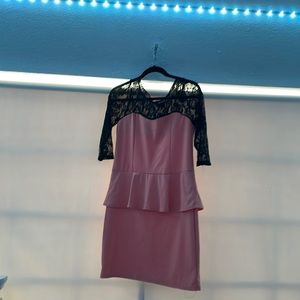 Black and pink dress